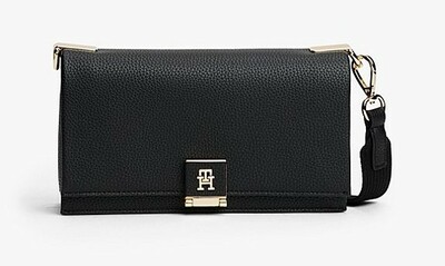 TH Monogram Pebble Grain Crossbody Bag